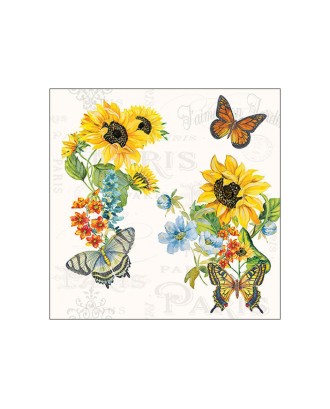 Servetele de masa, 20 buc, 33x33 cm, Charming Sunflowers - AMBIENTE